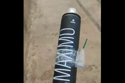 Aż takiego wybuchu to się nie spodziewał. Gość przyczepił petardę do butelki pod ciśnieniem