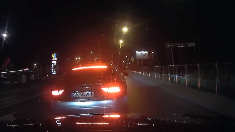 Spotkanie dwóch cwaniaków z Audi i Mercedesa na jednej drodze. Każdy miał swoje racje