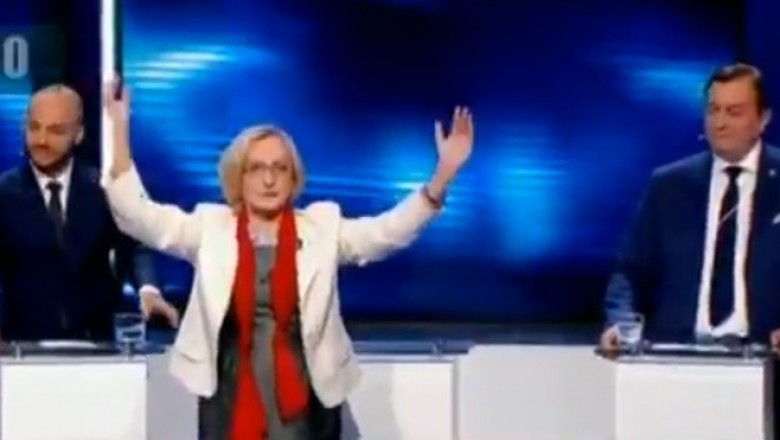 Padła na kolana i zaskoczyła wszystkich podczas debaty na prezydenta Warszawy. Tak się zostaję gwiazdą sieci 