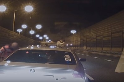 Pirat w BMW i niebezpieczne zatrzymanie na drodze szybkiego ruchu