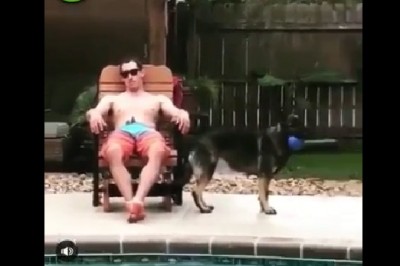 Jak obudzić kumpla na basenie w hardcorowy sposób. Musiał się nieźle zdziwić