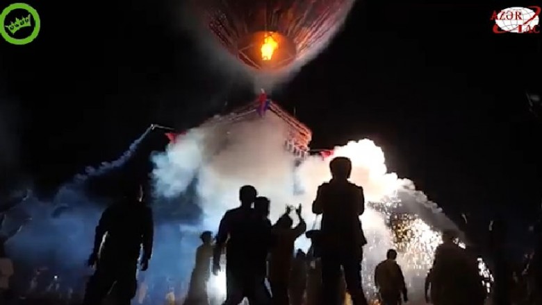 Ogromne ilości palących się fajerwerków wpadły w tłum na festiwalu
