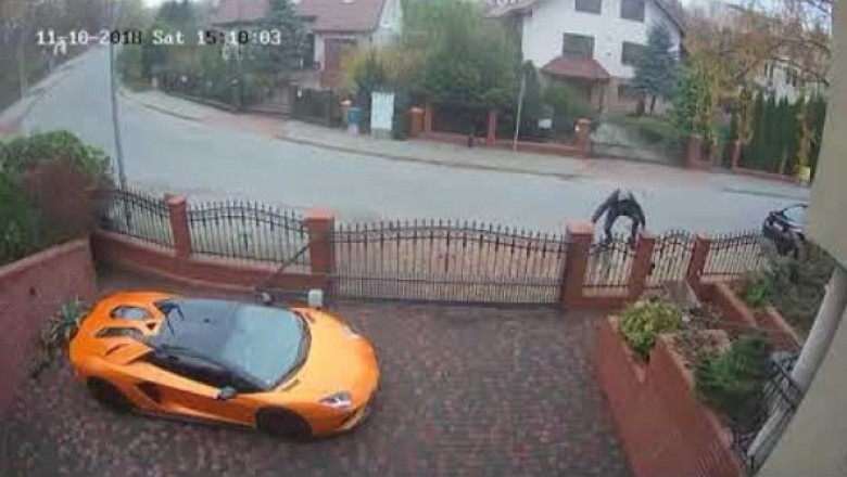 Nagranie jak Seba porysował Lamborghini Aventador S na parkingu właściciela