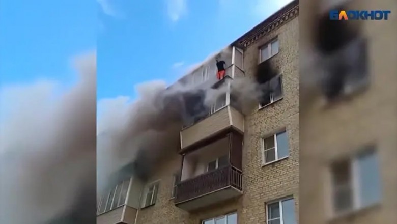 Pożar na 5-piętrze, rodzice z dziećmi musieli skakać z balkonu. Pomogli przypadkowi ludzie