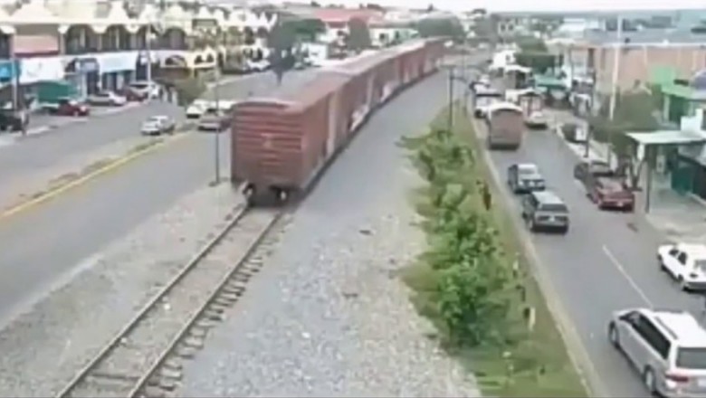 Pociąg bez hamulców uciekający torami przez miasto. Ktoś zapomniał o ręcznym