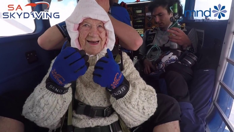 Skoczyła na spadochronie w wieku 102 lat. Nigdy nie jest za późno na takie rzeczy