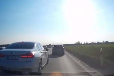 Agresja drogowa w wykonaniu cwaniaka w BMW. Spróbuj takiemu nie ustąpić