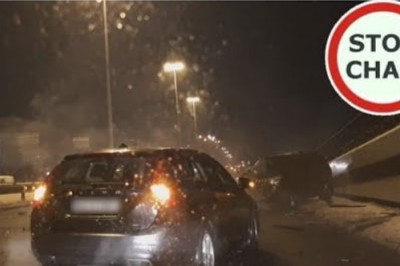 Nagranie z wypadku w Warszawie. Tak się kończy zmiana dwóch pasów na raz