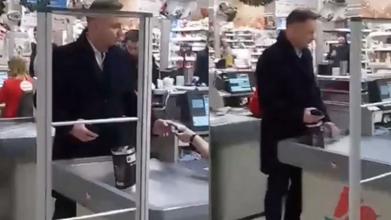 Andrzej Duda przyłapany na zakupach w krakowskim supermarkecie