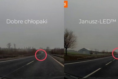 Niewidoczny Janusz na LEDach i wyprzedzanie na czołówkę