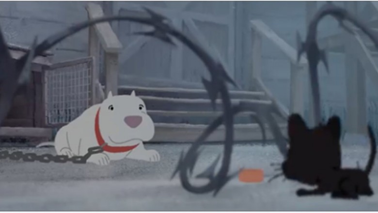 Krótki filmik Pixara o przyjaźni skrzywdzonego pit bulla z bezdomnym kotkiem. Ludzie po nim płaczą