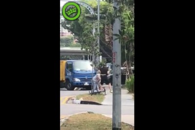 Cwaniak szybko pożałował, że wyszedł z samochodu. A tak się sadził