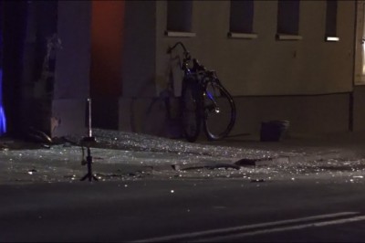 Policja pokazuje nagranie jak 27-latek pod wpływem wjechał w przechodniów w Zwierzyniu