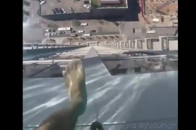 Przeźroczysty basen na ostatnim piętrze wieżowca. Tylko dla odważnych