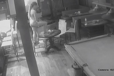 Dziewczyna miała już niezłą banię, ale postanowiła zrobić popis przed kelnerem