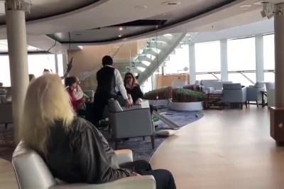 Pasażerowie nagrali ogromne przechyły podczas rejsu wycieczkowcem