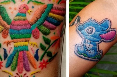 Nie miałam pojęcia, że istnieją haftowane tatuaże. Okazuje się, że wyglądają rewelacyjnie