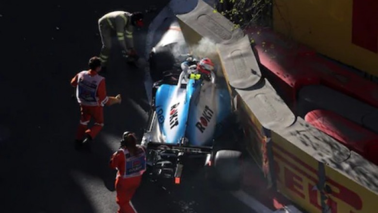 Robert Kubica rozbija bolid podczas kwalifikacji do GP Azejberdżanu