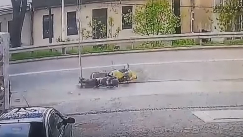 Bardzo poważny wypadek motocyklisty w Jarosławiu. Stracił nogę w wypadku