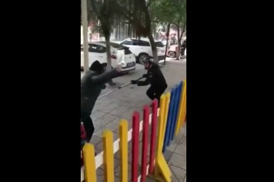 Miały być ćwiczenia skończyło się na poważnie. Ziomek konkretnie wleciał z buta