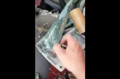 Konkretna petarda kontra SUV. Z wnętrza nic nie zostało