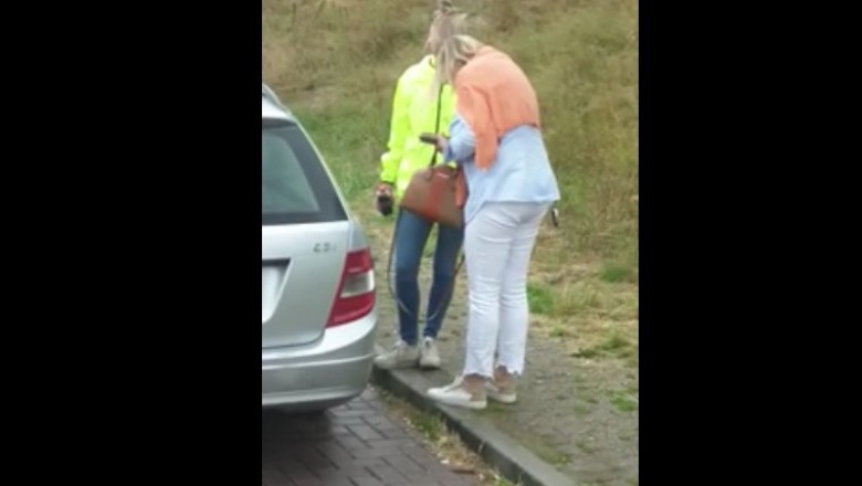 Ziomek przyuważył mamusię i córkę na parkingu podczas nietypowej akcji 