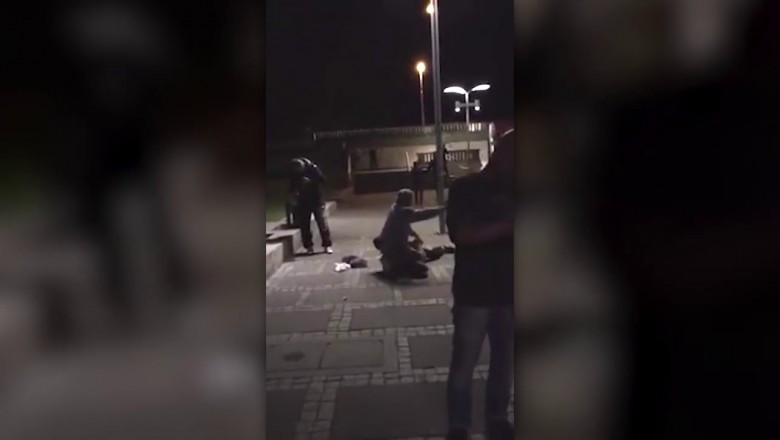 Policyjne zatrzymanie gościa na bulwarze w Szczecinie - koledzy wszystko nagrywali 