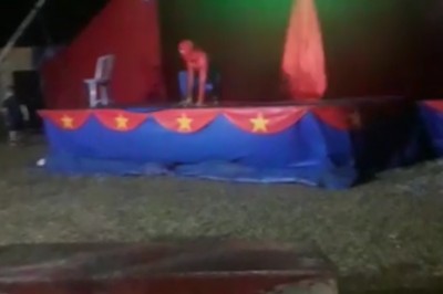 Ziomek tak się wczuł w rolę, że odleciał. Mocna akcja podczas występu 