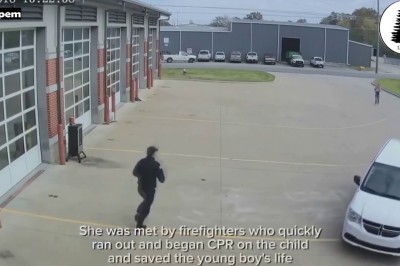 Strażak bohater ratuje dławiące się dziecko. Matka biegła po ratunek 