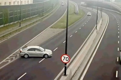 Za to co zrobił na ekspresówce stracił prawko. Policja publikuje nagranie 