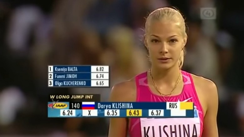 Daria Kliszina i zakochany realizator podczas mistrzostw świata w Daegu