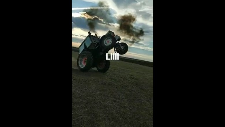 Kasowanie traktora w kilka sekund. Rolnik przesadził z tym startem na polu