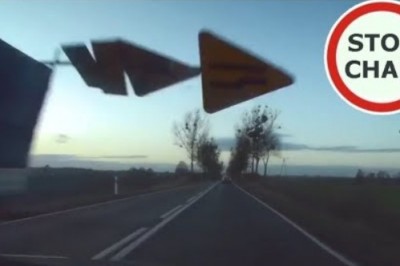 Oszukać przeznaczenie w polskiej wersji. Latający znak kontra auto 