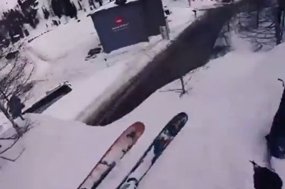 Gdy lecisz sobie na nartach, a tu nagle kończy się droga i spadasz w dół 