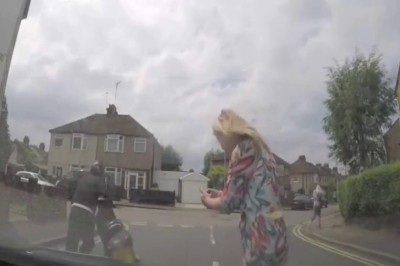 Seba mistrz wyłudzeń odszkodowań nagrany przez kamerę