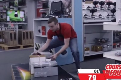Darmowe zakupy w Media Markt. Miał 100 sekund, brał co chciał