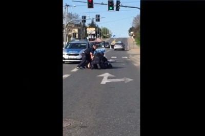 Czy to dopalacze? Typ kontra 4 policjantów - nagranie z Rybnika