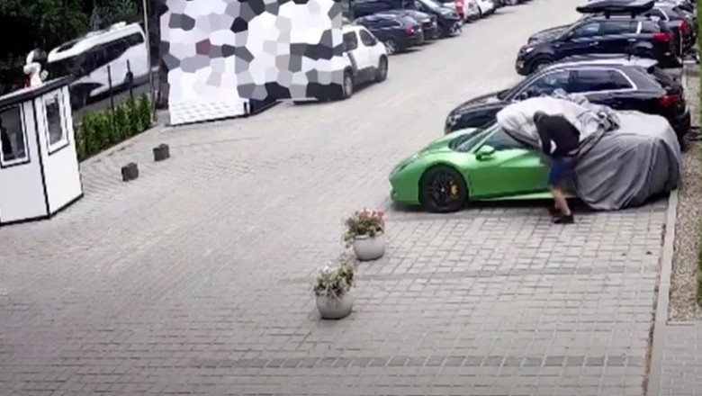 Opublikowano nagranie z kradzieży Ferrari w Mielnie. Złodziei złapano