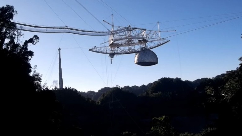 Nagranie z zawalenia się sławnego radioteleskopu w Arecibo