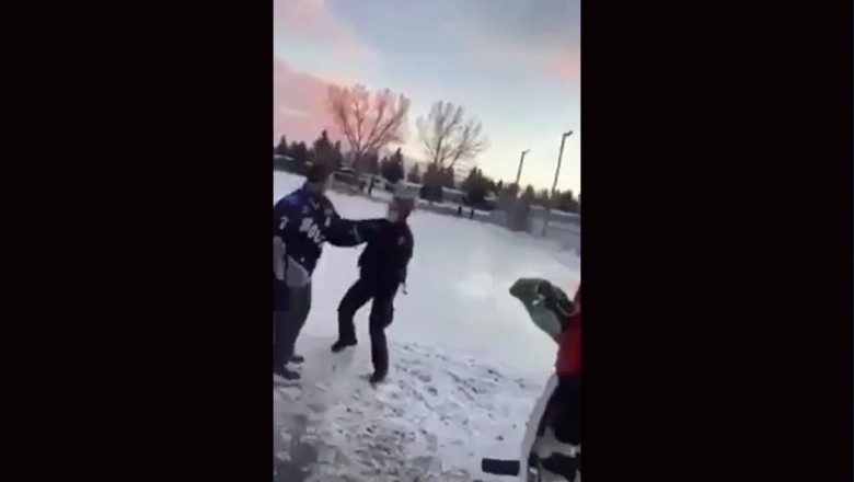 Dwóm policjantkom nie spodobała się gra w hokeja na osiedlu 