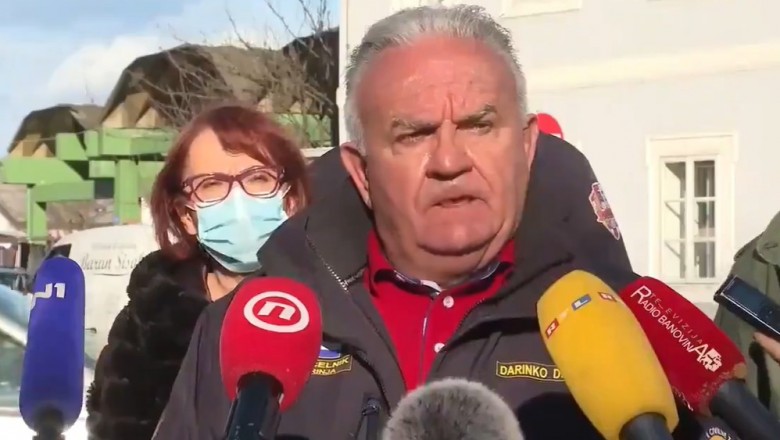 Moment trzęsienia ziemi w Chorwacji podczas udzielania wywiadu