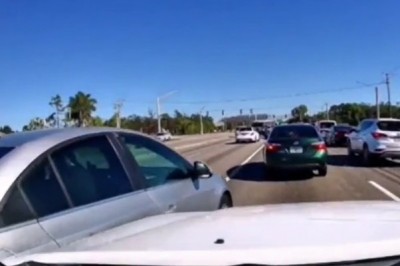 Szybka karma za wciskanie się na pas i spowodowanie kolizji 