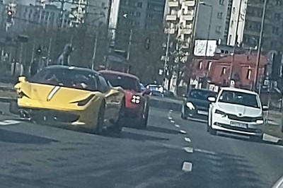 Rozbił Ferrari na prostej drodze w Krakowie. Nagranie z wideorejestratora 