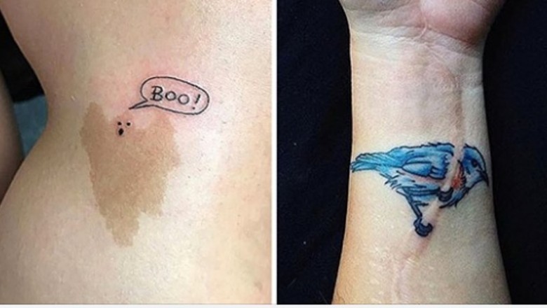 18 genialnych przykładów jak tatuaż zmienia bliznę w prawdziwe dzieło sztuki