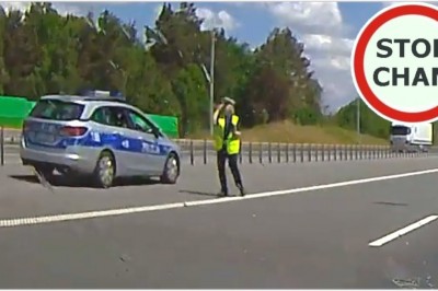 Policjantka przeszła samą siebie. Mistrzowskie miejsce na kontrolę prędkości
