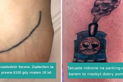 Ci ludzie nie do końca przemyśleli swoje tatuaże. Nie zawsze warto oszczędzać