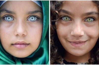 Turecki fotograf ukazuje piękno dziecięcych oczu. lśniących niczym klejnoty
