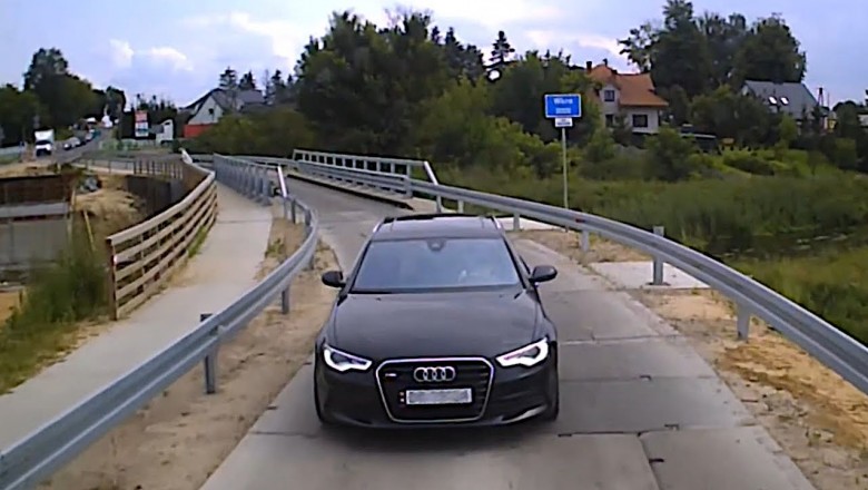 Szybka karma za cwaniakowanie kierowcy w Audi