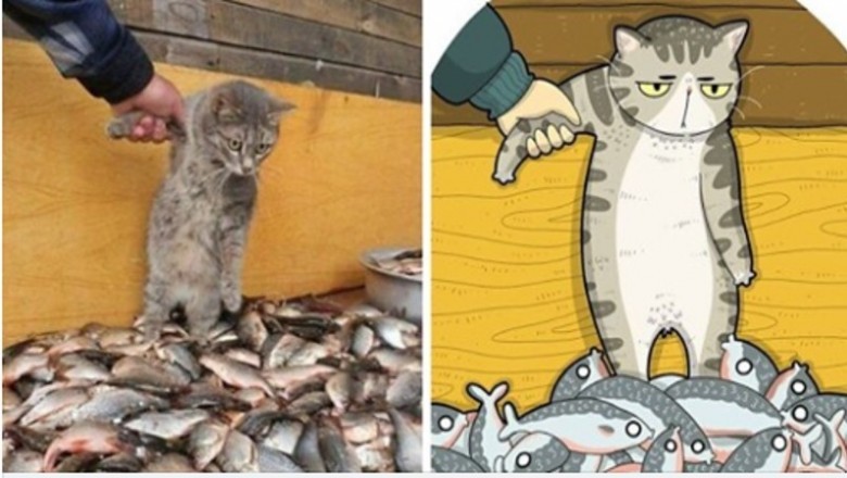 20 najzabawniejszych sławnych zdjęć kotów przerobionych na kreskówki 