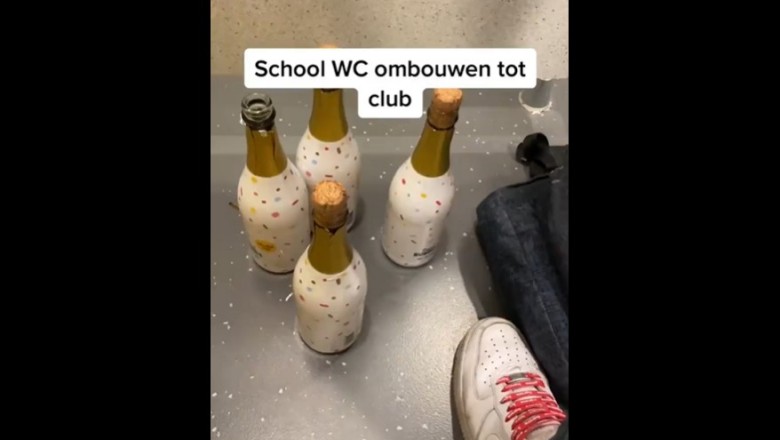 Uczniowie rozkręcili imprezę w szkolnej toalecie 